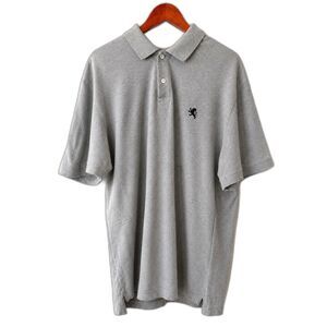 Express Mens Classic Fit Gray Polo Shirt Size XL Golf Preppy Country Club